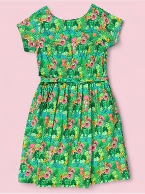Run & Fly x The Mushroom Babes Frog Print Belted Tea Dress Size 12